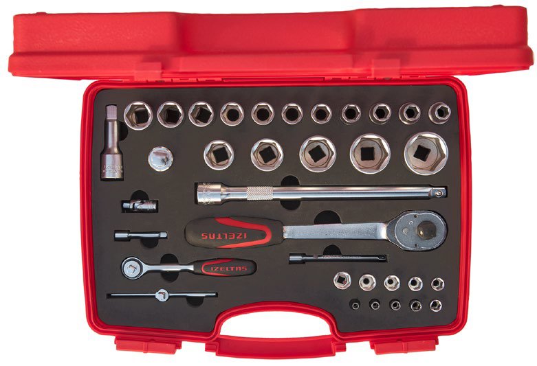 1/4'' - 1/2'' ALTI KÖŞE LOKMA ANAHTAR TAKIMI 35 PARÇA